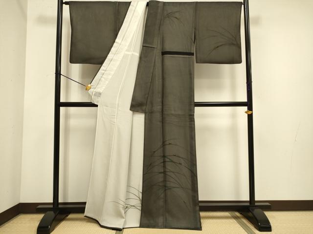 平和屋着物▽訪問着　無双　紗袷　紗×絽　夏虫　蛍暈し　正絹　逸品　DABE9809du
