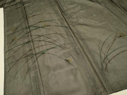 平和屋着物▽訪問着　無双　紗袷　紗×絽　夏虫　蛍暈し　正絹　逸品　DABE9809du