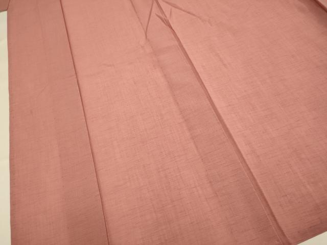 平和屋着物▽色無地　単衣　真赭色　洗える着物　DABE9813du