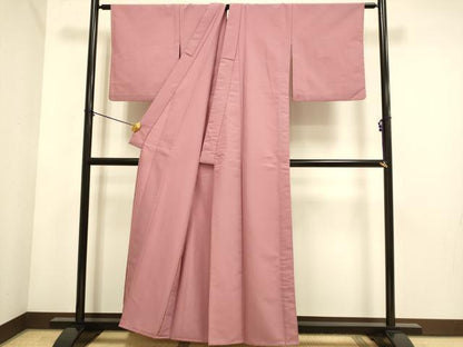 平和屋着物▽色無地　単衣　浅蘇芳色　洗える着物　DABE9825du