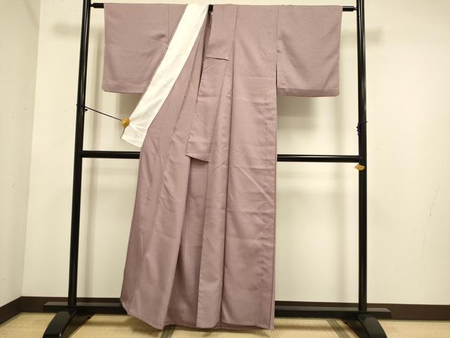 平和屋着物▽色無地　単衣　鴇浅葱色　洗える着物　DABE9828du