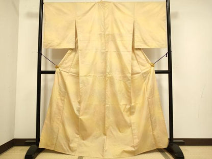 平和屋着物▽本場染大島紬　単衣　霞文　正絹　逸品　DABE9836du