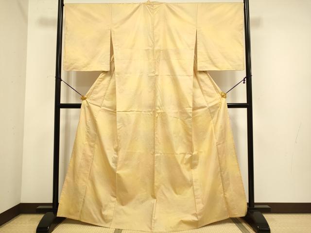 平和屋着物▽本場染大島紬　単衣　霞文　正絹　逸品　DABE9836du