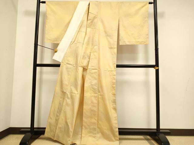 平和屋着物▽本場染大島紬　単衣　霞文　正絹　逸品　DABE9836du