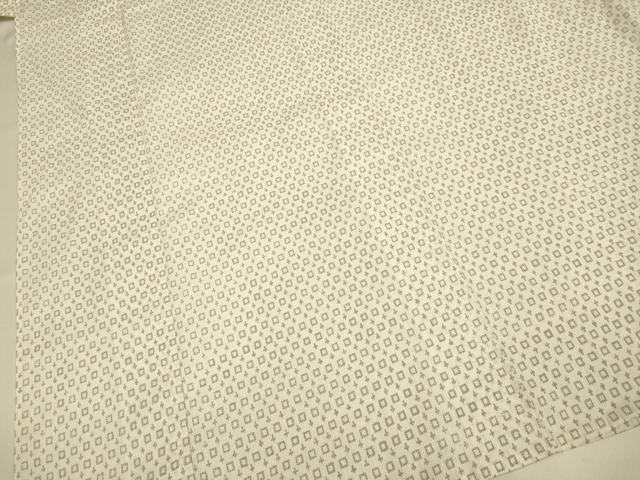 平和屋着物▽男性　小紋　単衣　幾何学文様　正絹　逸品　DABE9837du