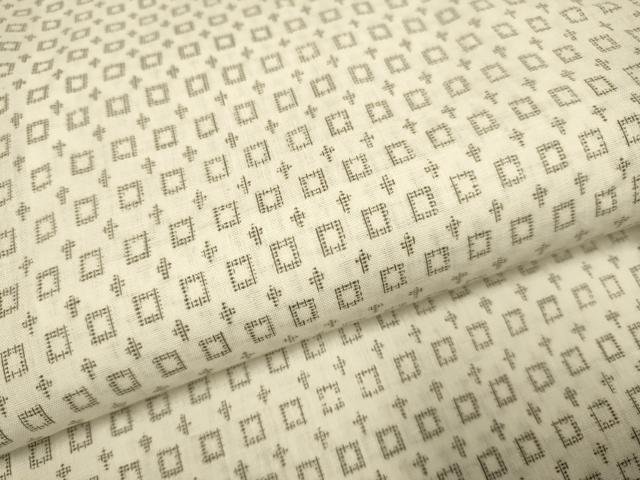 平和屋着物▽男性　小紋　単衣　幾何学文様　正絹　逸品　DABE9837du