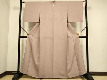 平和屋着物▽色無地　単衣　水柿色　洗える着物　DABE9838du