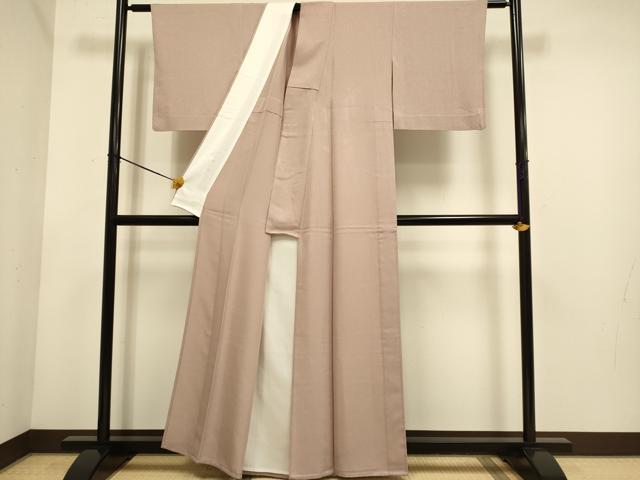 平和屋着物▽色無地　単衣　水柿色　洗える着物　DABE9838du