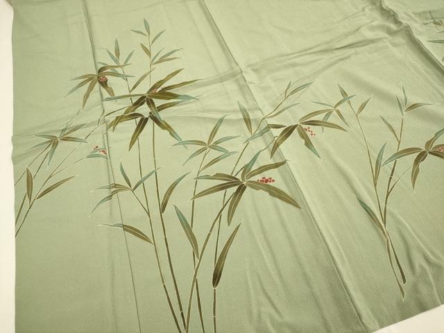 平和屋着物▽訪問着　単衣　南天文　洗える着物　DABE9842du