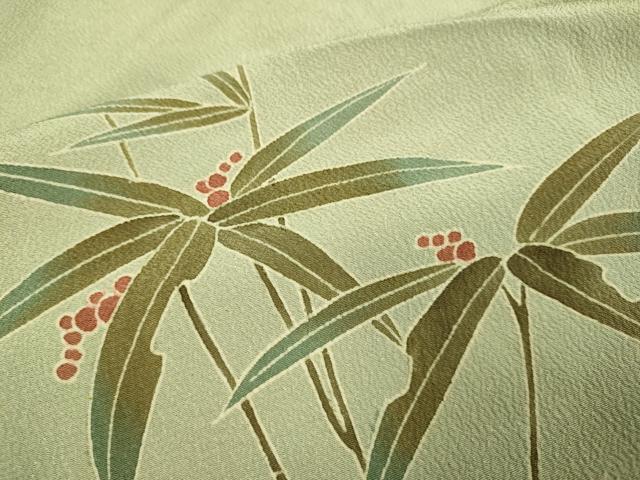 平和屋着物▽訪問着　単衣　南天文　洗える着物　DABE9842du