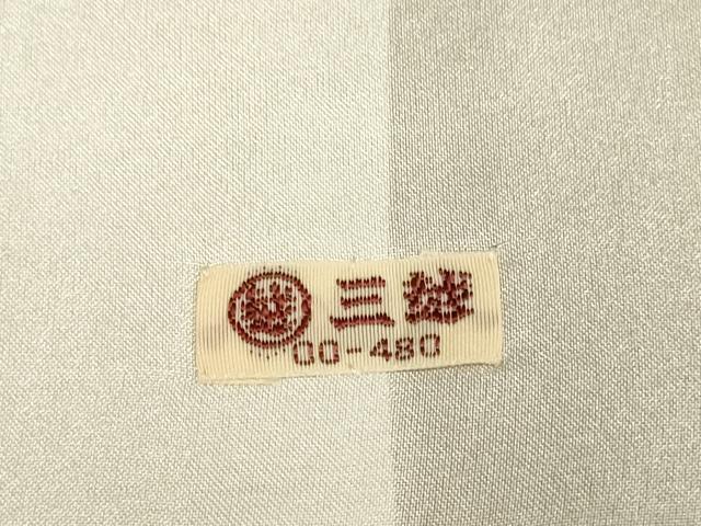 平和屋着物▽色無地　単衣　花丸地紋　銀煤竹色　三越扱い　洗える着物　DABE9845du