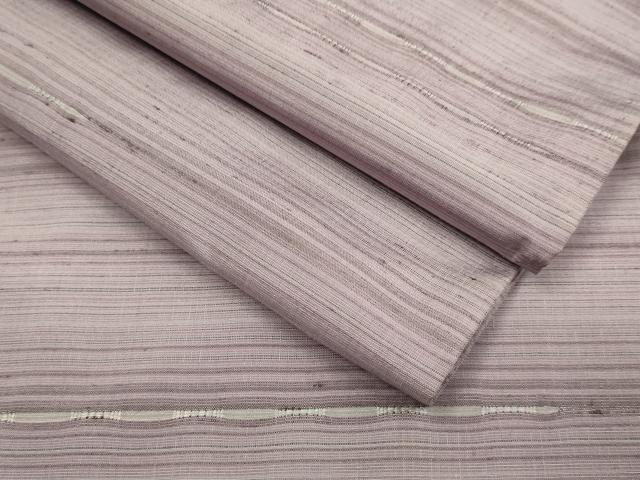 平和屋着物▽上質な紬　単衣　めがね織　正絹　逸品　DABE9855du