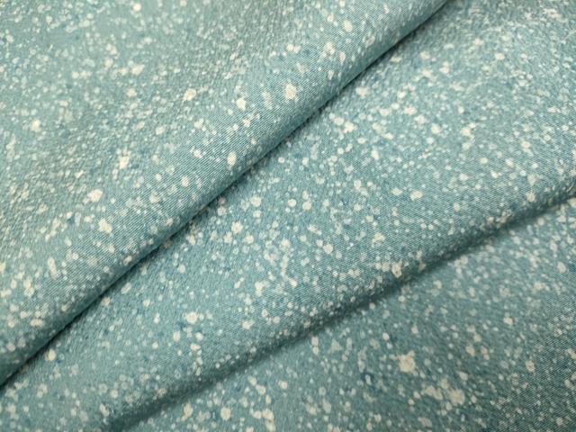 平和屋着物▽上質な小紋　単衣　霞文　正絹　逸品　DABE9856du