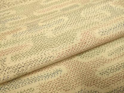 平和屋着物▽上質な紬　単衣　エ霞文　正絹　逸品　DABE9857du