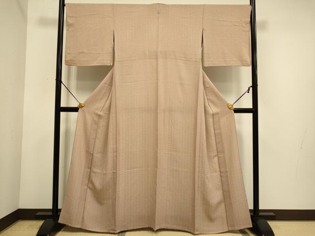 平和屋着物▽江戸小紋　単衣　花菱文　松地紋　正絹　逸品　DABE9860du