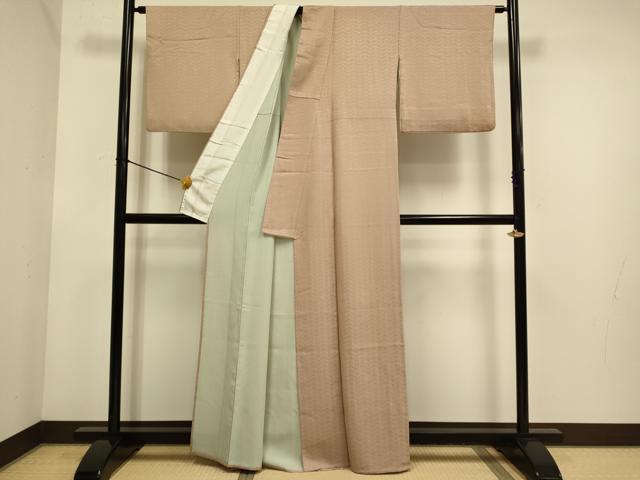 平和屋着物▽江戸小紋　単衣　花菱文　松地紋　正絹　逸品　DABE9860du