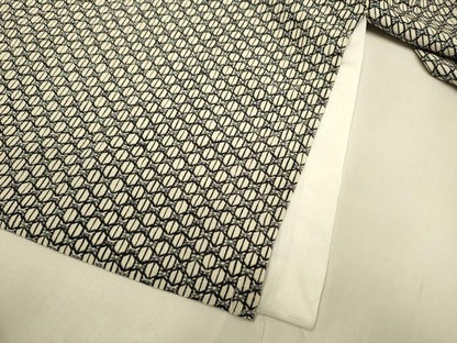 平和屋着物▽上質な小紋　単衣　幾何学文様　正絹　逸品　DABE9867du