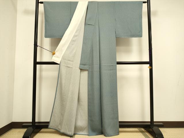 平和屋着物▽江戸小紋　単衣　鮫小紋柄　正絹　逸品　未使用　DABE9873du