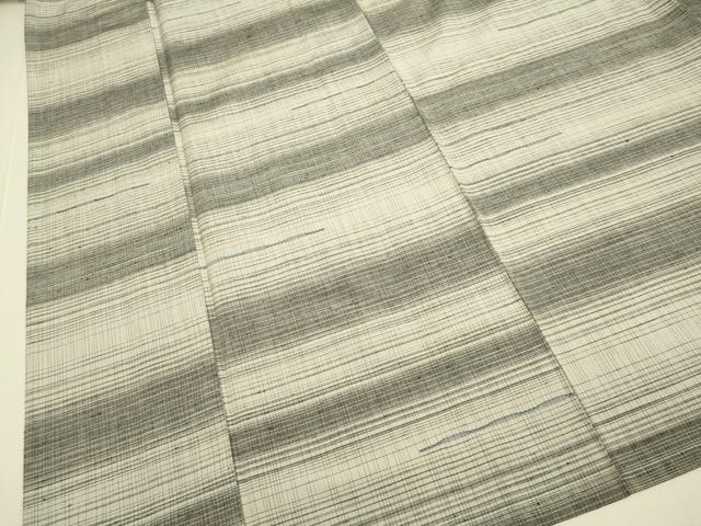 平和屋着物▽上質な紬　単衣　めがね織　正絹　逸品　DABE9879du