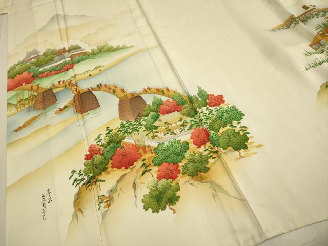 平和屋着物▽訪問着　単衣　諸国名取　正絹　逸品　DABE9882du