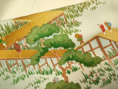 平和屋着物▽訪問着　単衣　諸国名取　正絹　逸品　DABE9882du
