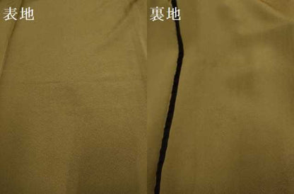 平和屋着物▽上質な色無地　単衣　路考茶色　正絹　逸品　DABE9884du