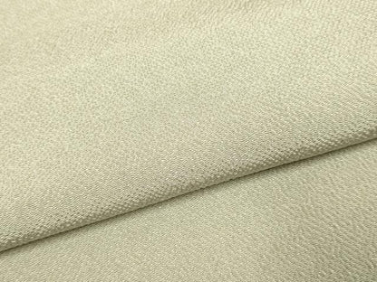 平和屋着物▽上質な色無地　単衣　灰汁色　鬼しぼ縮緬　正絹　逸品　DABE9887du