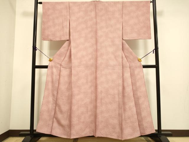 平和屋着物▽江戸小紋　単衣　小花柄　正絹　逸品　DABE9888du