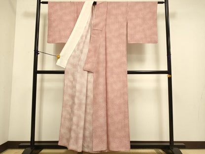 平和屋着物▽江戸小紋　単衣　小花柄　正絹　逸品　DABE9888du