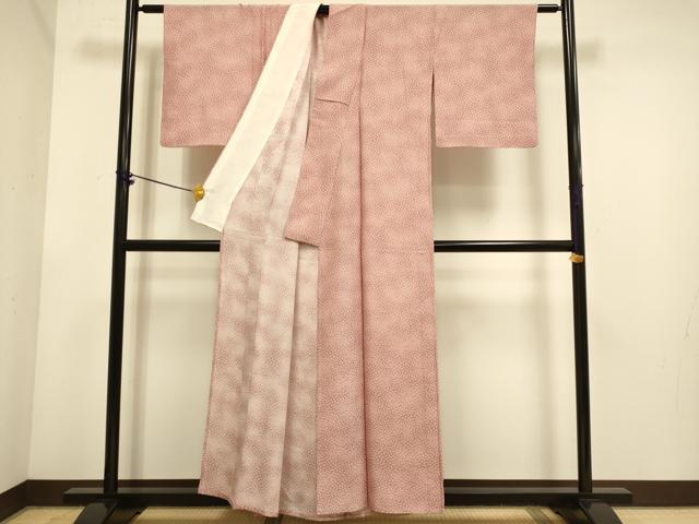 平和屋着物▽江戸小紋　単衣　小花柄　正絹　逸品　DABE9888du