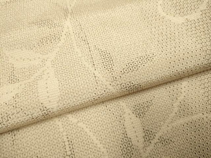 平和屋着物▽本塩沢　単衣　110亀甲　草葉間道　正絹　逸品　DABE9892du