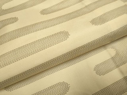 平和屋着物▽本場大島紬　単衣　白大島　エ霞文　正絹　逸品　DABE9895du