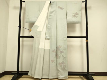 平和屋着物▼中国三大刺繍 スワトウ刺繍 汕頭刺繍 相良刺繍 総刺繍 訪問着 御所車花文 正絹 逸品 DABE9921du