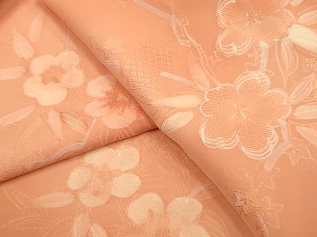 平和屋着物▼上質な小紋 枝花文 暈し染め 地紋起こし 正絹 逸品 DABE9931du