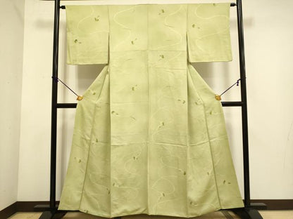 平和屋着物▼上質な小紋 紐文 暈し染め 地紋起こし 正絹 逸品 DABE9933du