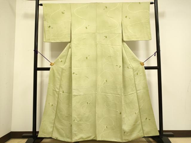 平和屋着物▼上質な小紋 紐文 暈し染め 地紋起こし 正絹 逸品 DABE9933du