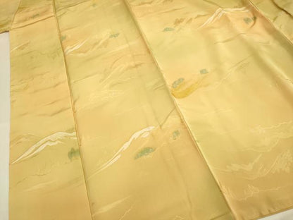 平和屋着物▼上質な小紋 重ね山文 暈し染め 地紋起こし 正絹 逸品 DABE9936du