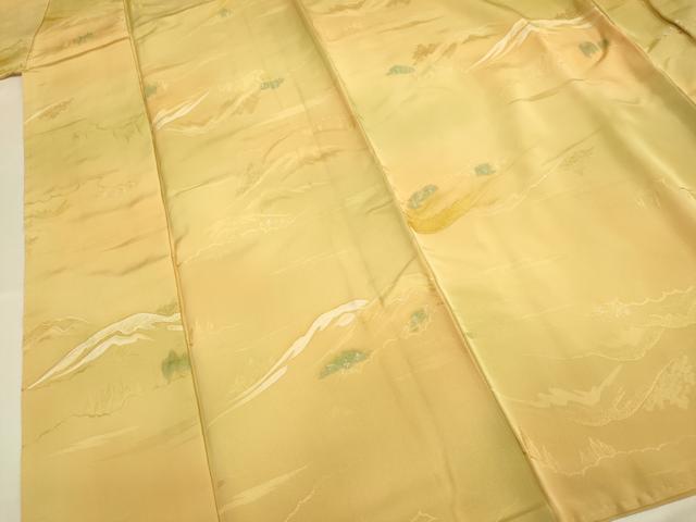 平和屋着物▼上質な小紋 重ね山文 暈し染め 地紋起こし 正絹 逸品 DABE9936du