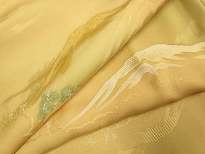 平和屋着物▼上質な小紋 重ね山文 暈し染め 地紋起こし 正絹 逸品 DABE9936du