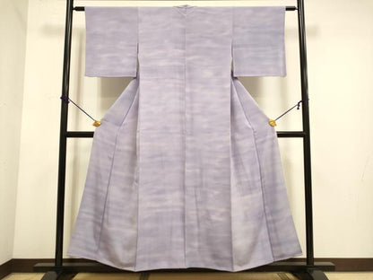 平和屋着物▼上質な小紋 作家物 霞文 暈し染め 正絹 逸品 DABE9942du
