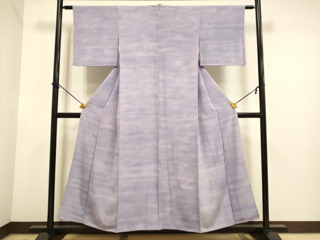 平和屋着物▼上質な小紋 作家物 霞文 暈し染め 正絹 逸品 DABE9942du