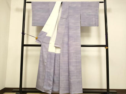 平和屋着物▼上質な小紋 作家物 霞文 暈し染め 正絹 逸品 DABE9942du