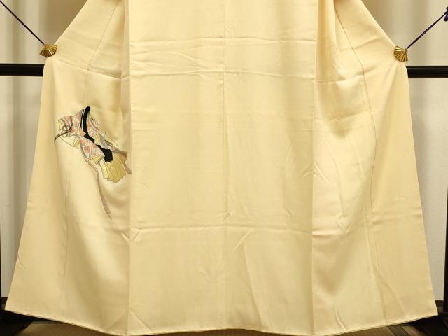 平和屋着物▼豪華色留袖 総刺繍 女人文 金銀糸 正絹 逸品 DABE9945du