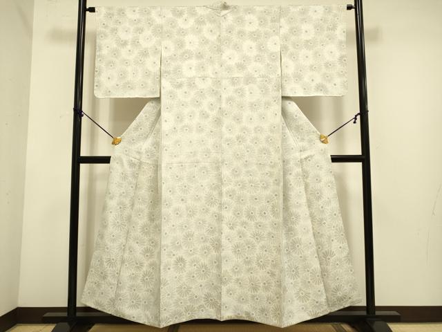 平和屋着物▼上質な小紋 花尽くし 地紋起こし 正絹 逸品 DABE9948du