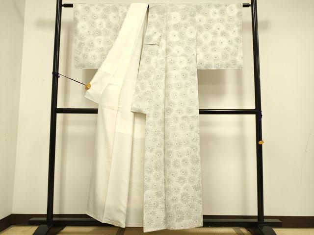 平和屋着物▼上質な小紋 花尽くし 地紋起こし 正絹 逸品 DABE9948du