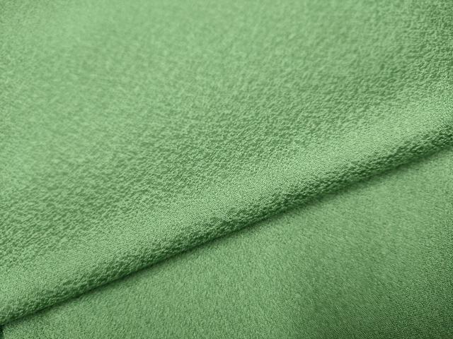 平和屋着物▽上質な色無地　単衣　濃い柳染色　正絹　逸品　DABE9966du