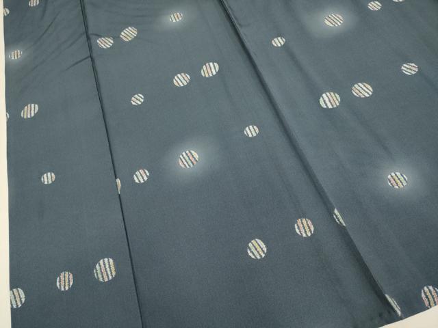 平和屋着物▽上質な小紋　単衣　丸文　蛍暈し　正絹　逸品　DABE9968du