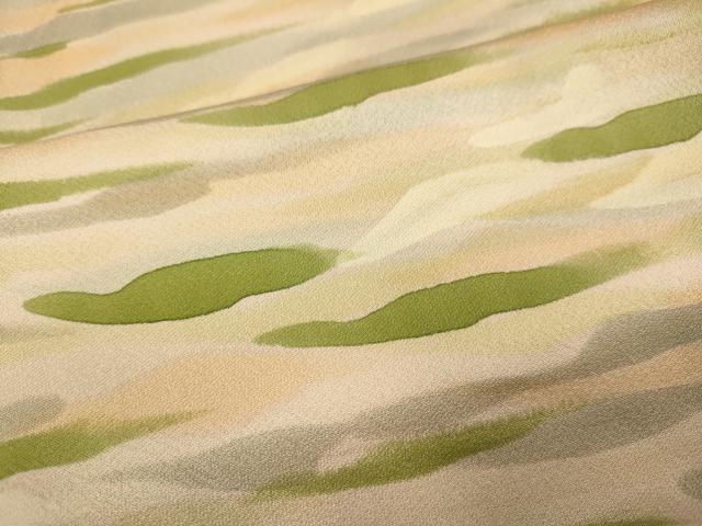 平和屋着物▽上質な小紋　単衣　霞文　正絹　逸品　DABE9974du