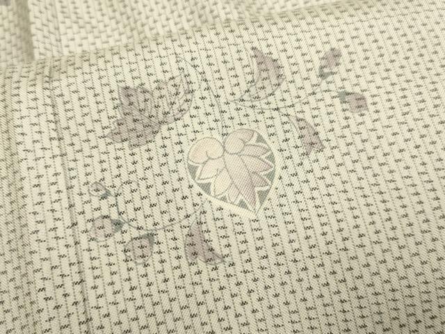 平和屋着物▽本場染大島紬　単衣　葵　正絹　逸品　DABE9975du