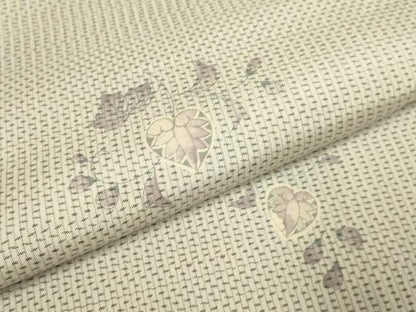 平和屋着物▽本場染大島紬　単衣　葵　正絹　逸品　DABE9975du